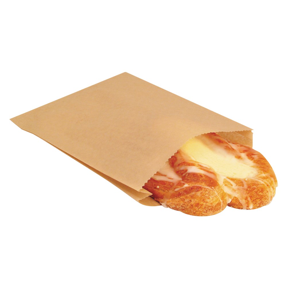 Bagcraft EcoCraft Grease-Resistant Sandwich Bags, 8inH x 6 1/2inW x 1inD, Natural, Carton Of 2,000 Bags