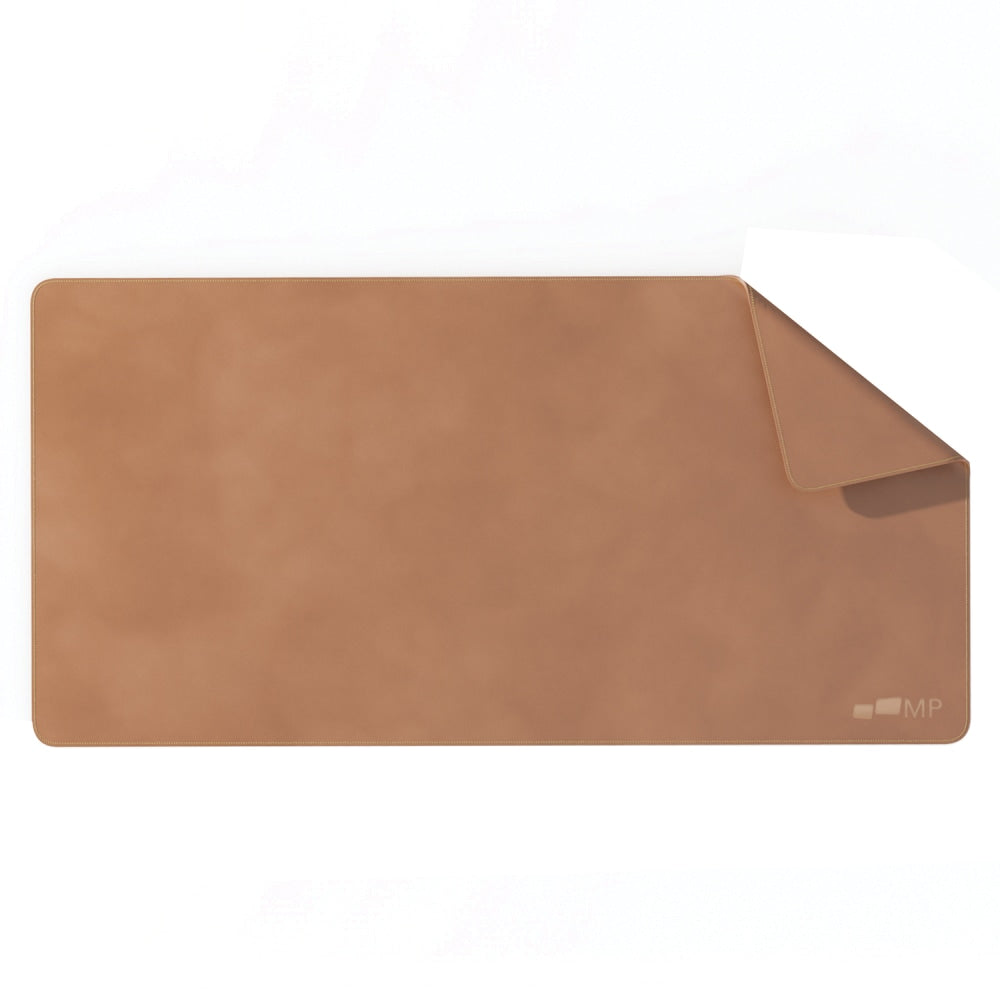 Mobile Pixels PU Leather Desk Mat, 31-1/2in x 15-3/4in, Oak Brown