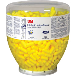 3911004 - E-A-R Classic Earplugs, Soft Foam, Neon Yellow, 500 Pairs