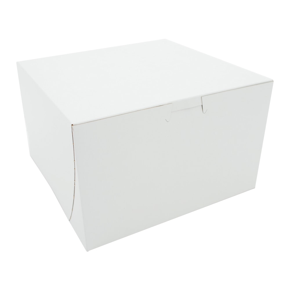 Southern Champion Bakery Box, Locking Corners, 8X8X5, White, 100/Case