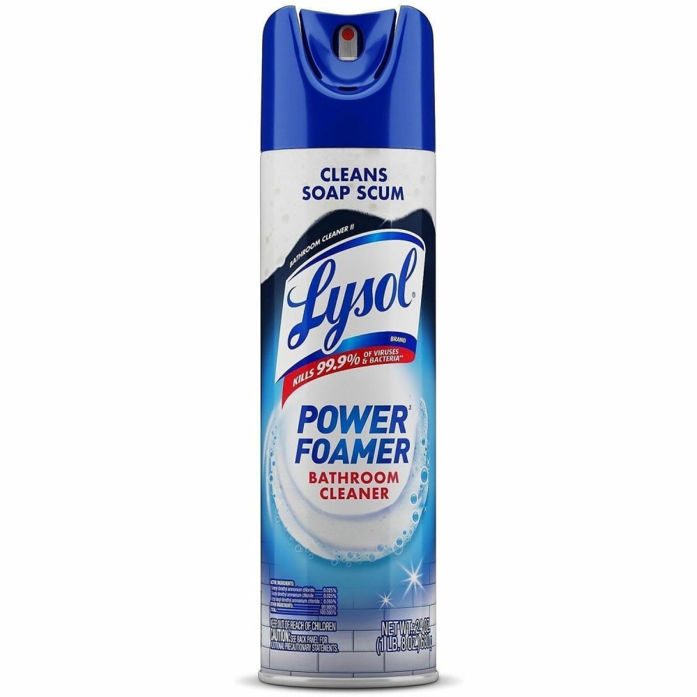 Lysol Power Foam Bathroom Cleaner - 24 fl oz (0.8 quart) - White Clear - 1 Each
