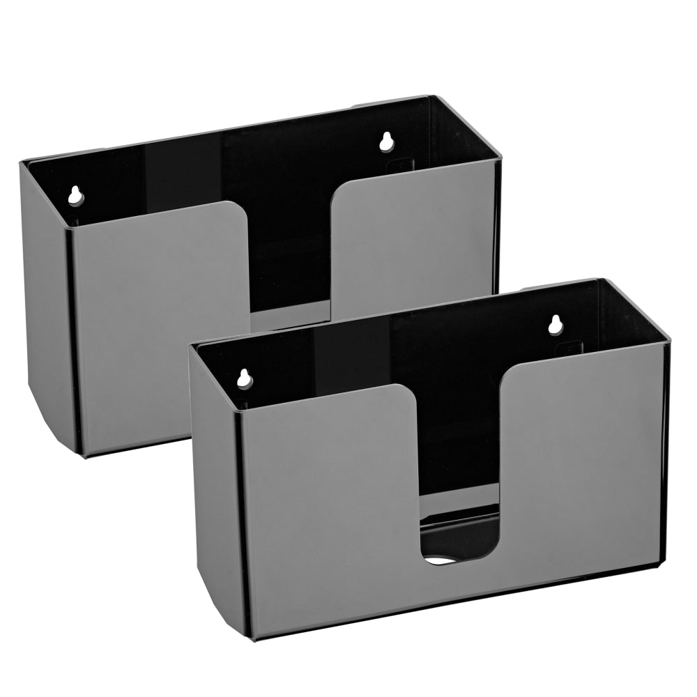Alpine Wall Acrylic Paper Towel Dispensers, Black, Pack Of 2 Dispensers