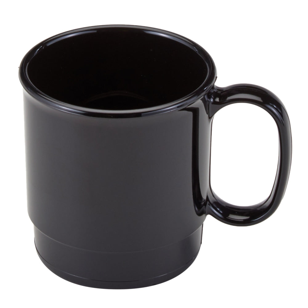 Cambro Camwear Dinnerware Mugs, 7.5 Oz, Black, Pack Of 48 Mugs