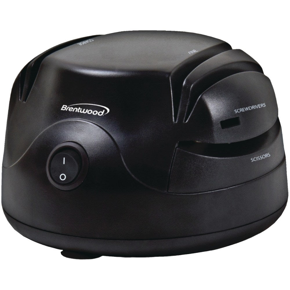 Brentwood Electric Knife & Tool Sharpener, 4in x 6in, Silver/Black
