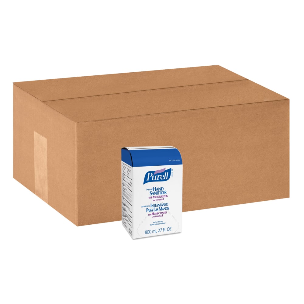 Purell Instant Hand Sanitizer Refills, Unscented, 800 mL, Case Of 12