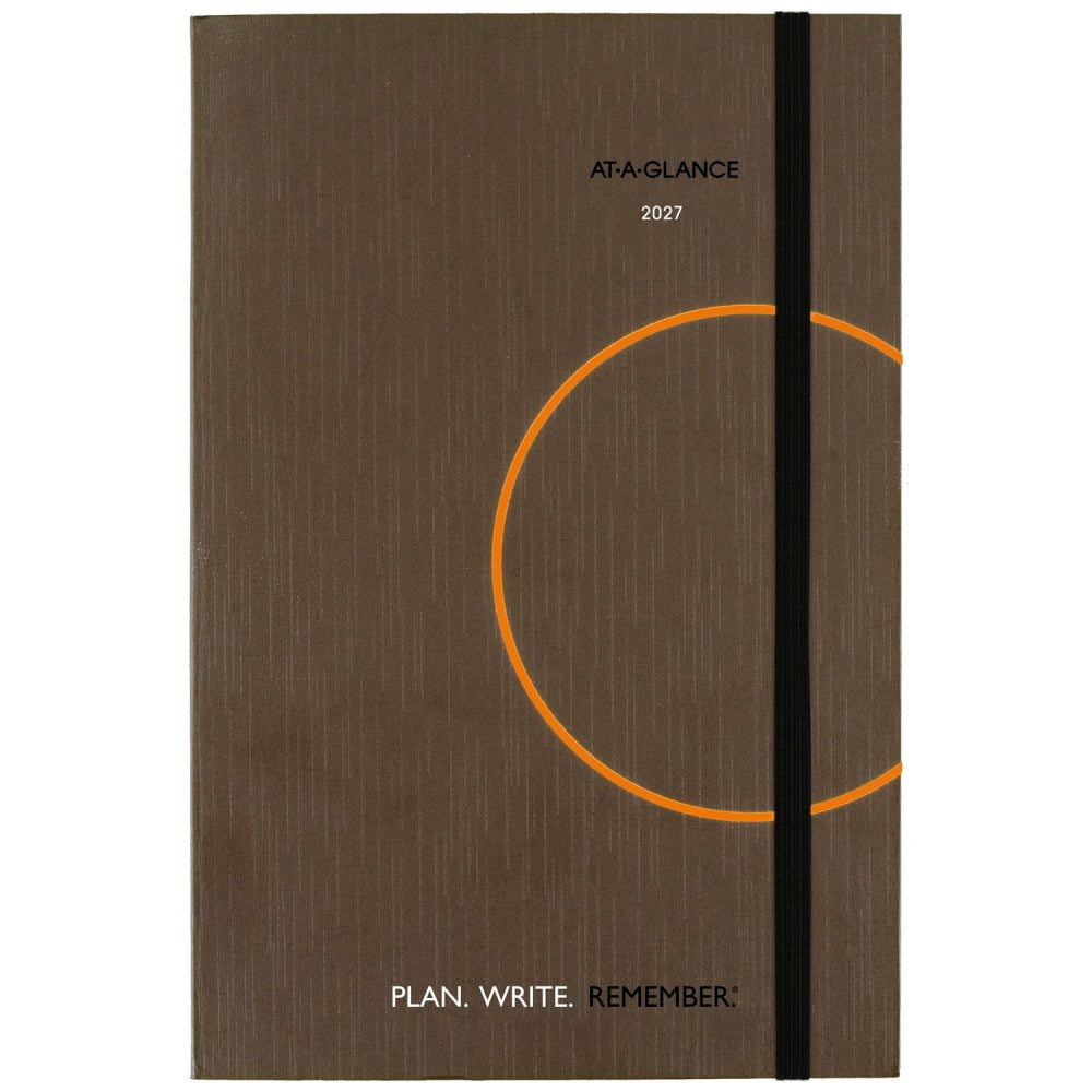 AT-A-GLANCE Plan. Write. Remember. 2027 Daily Planning Notebook, Casebound, Gray, Small, 5in x 8 1/4in