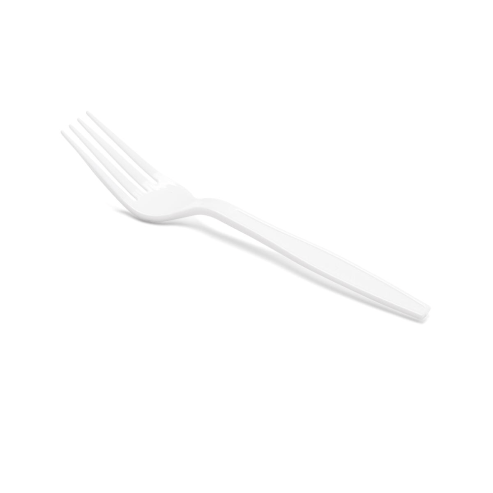 Medline Heavyweight Plastic Forks, White, Pack Of 1,000