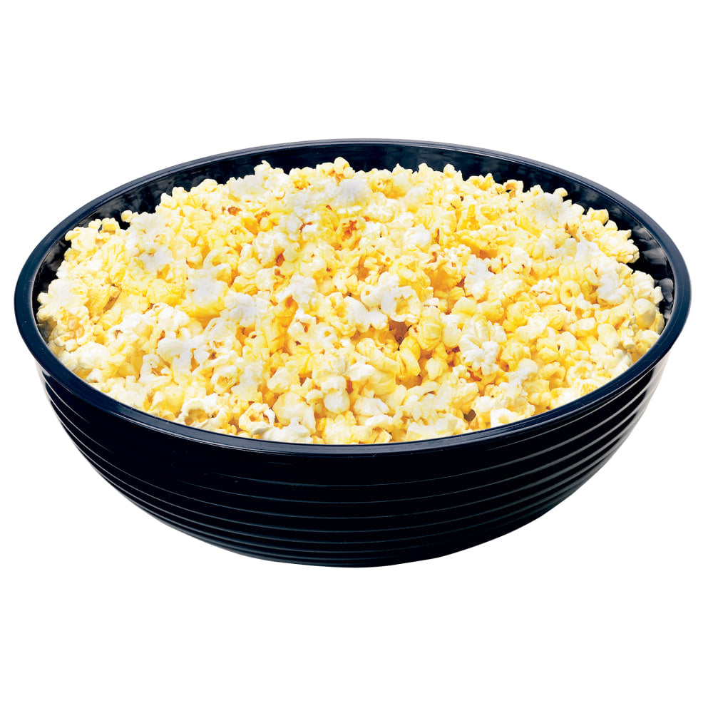 Cambro Camwear Round Ribbed Bowls, 8in, Black, Set Of 12 Bowls