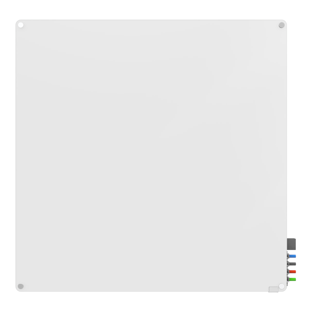 Ghent Harmony Magnetic Glass Unframed Dry-Erase Whiteboard, 48in x 48in, White