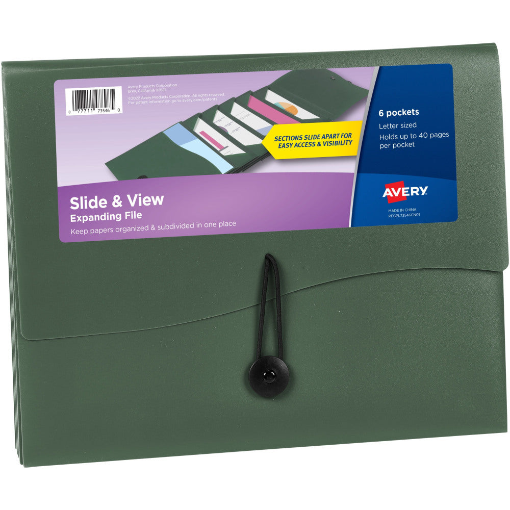 Avery Slide & View Letter Organizer Folder, 73546