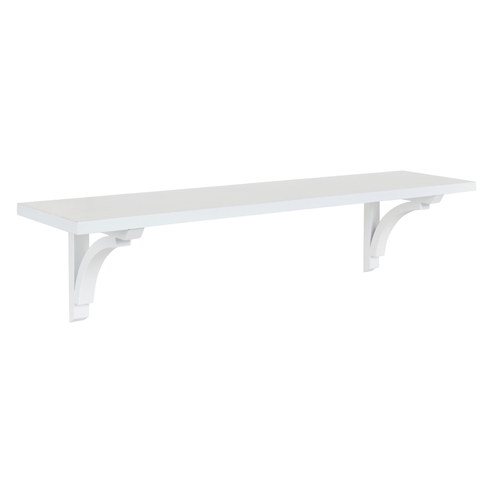 Kate And Laurel Corblynd Wall Shelf, 8-9/16inH x 36inW x 8inD, White
