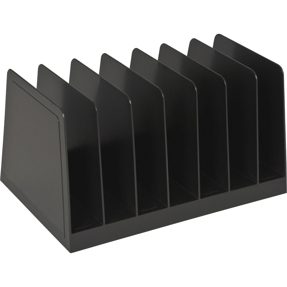Business Source Desk Step Sorter, 4.50inH x 8.75inW x 5.50inD, Desktop, 25% Recycled, Black, Plastic