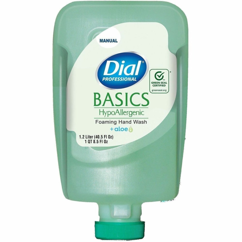 Dial Professional FIT Manual Refill Basics Foam Hand Wash - 1.27 quart - Pump Bottle Dispenser - Hand - Moisturizing - Green - 3 / Carton