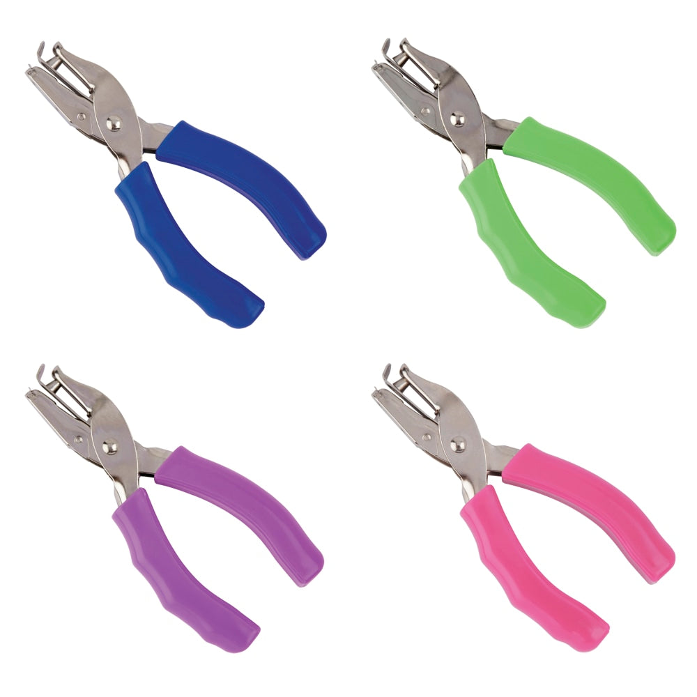 Office Depot Brand Single-Hole Punch With Padded Handles, Assorted Colors