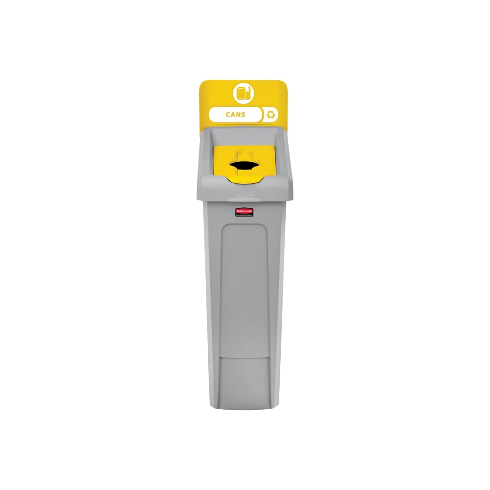Rubbermaid Commercial Slim Jim Recycling Station 1-Stream Bottles/Cans, 23 Gal - 23 gal Capacity -  - 2185052