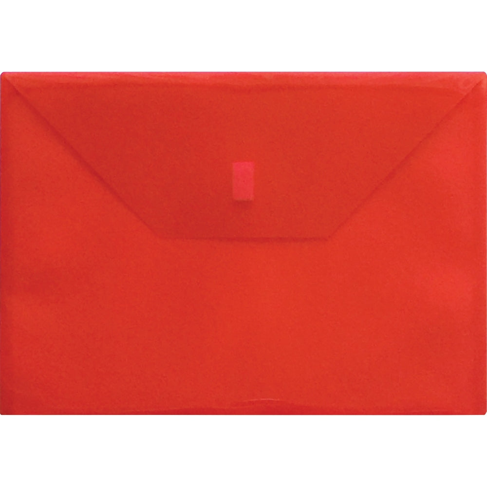 Lion Letter Recycled File Pocket - 8 1/2in x 11in - 180 Sheets Capacity - Transparent, Red - 20% Recycled - 1 Each