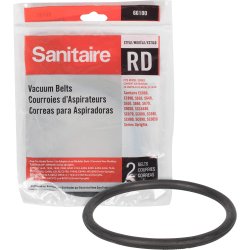 Sanitaire Style RD Vacuum Belts, 1/2in x 8in, Black, Pack Of 2 Belts