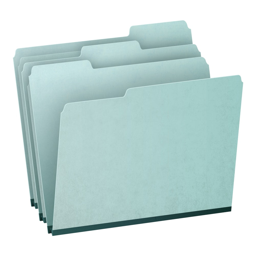 Pendaflex 1/3-Cut Pressboard Tab Folders, Letter Size, Blue, Box Of 25