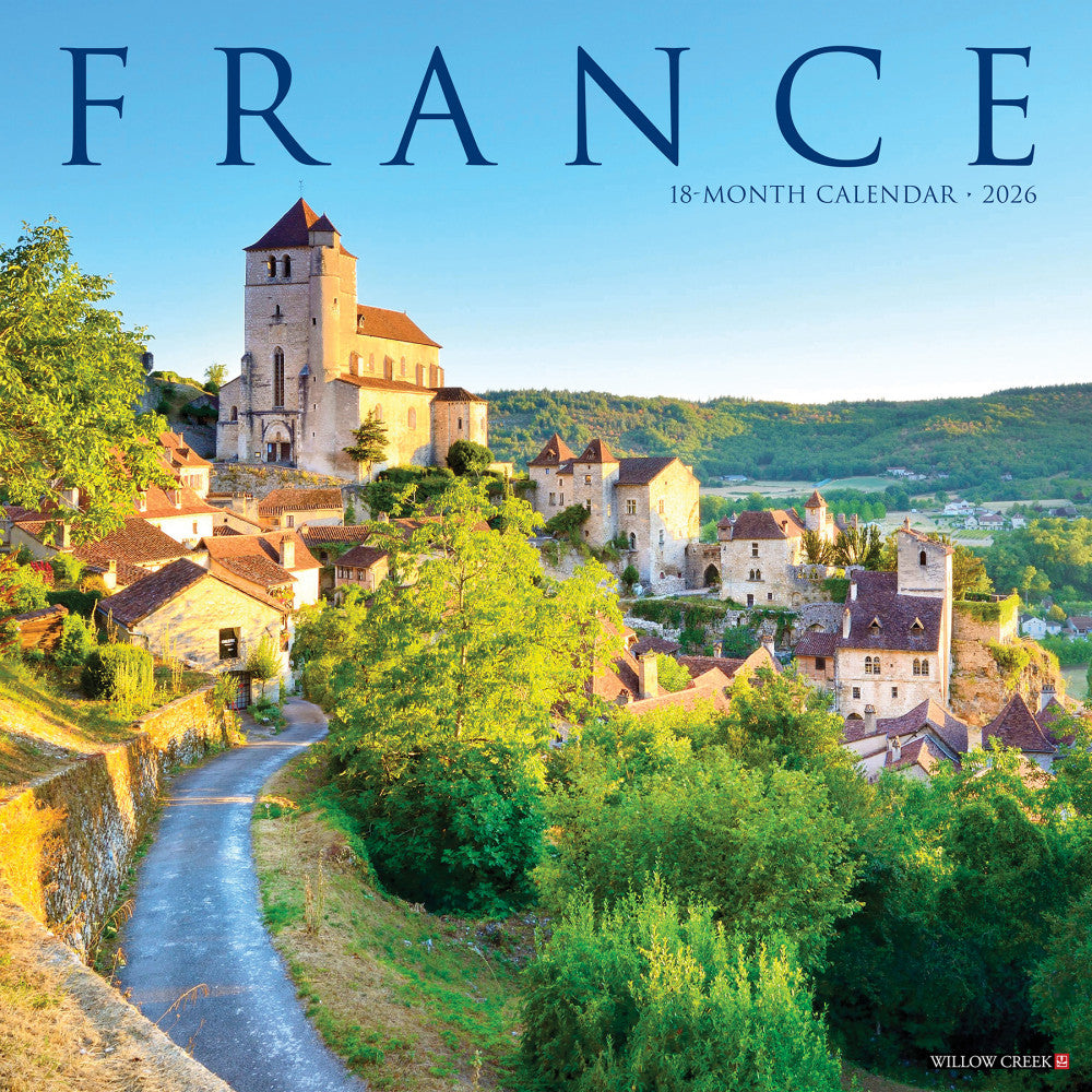 2026 Willow Creek Press Scenic Monthly Wall Calendar, 12in x 12in, France, January To December, 51153