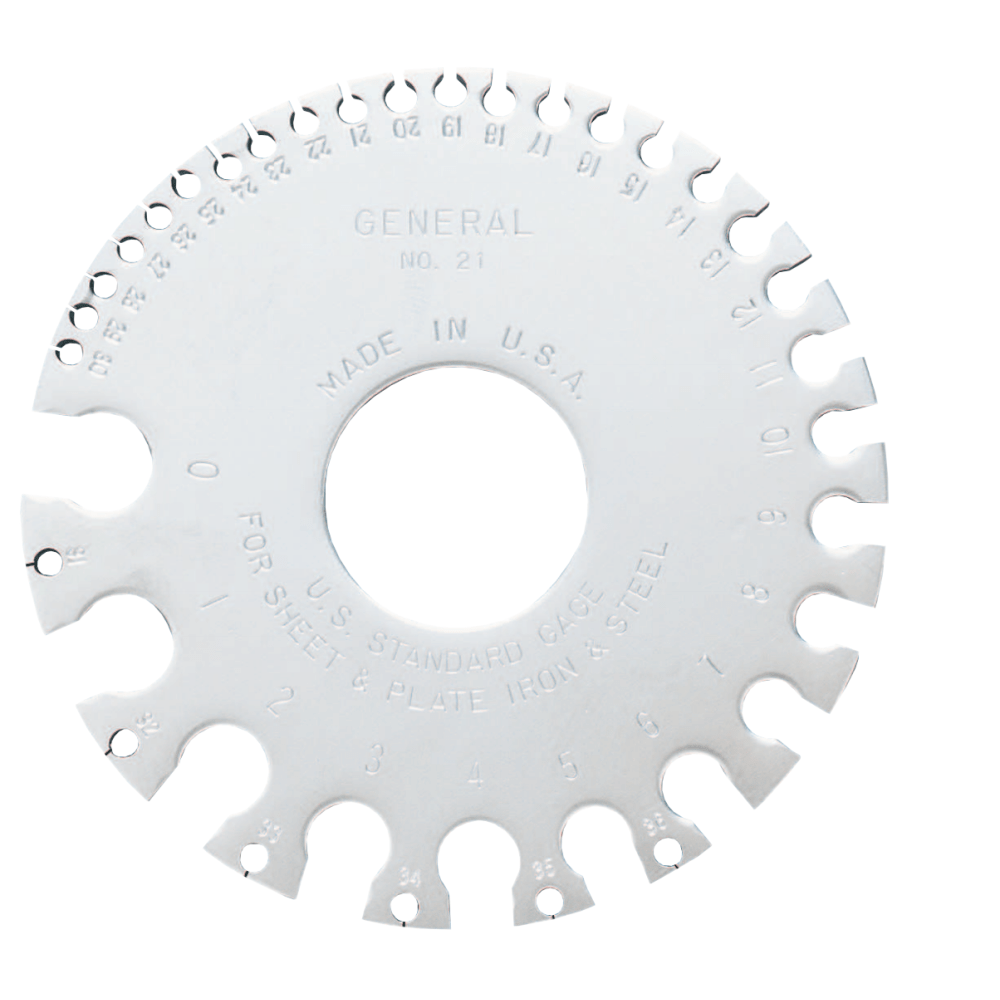 General Tools Sheet Metal Gages, #0 #36, Chrome