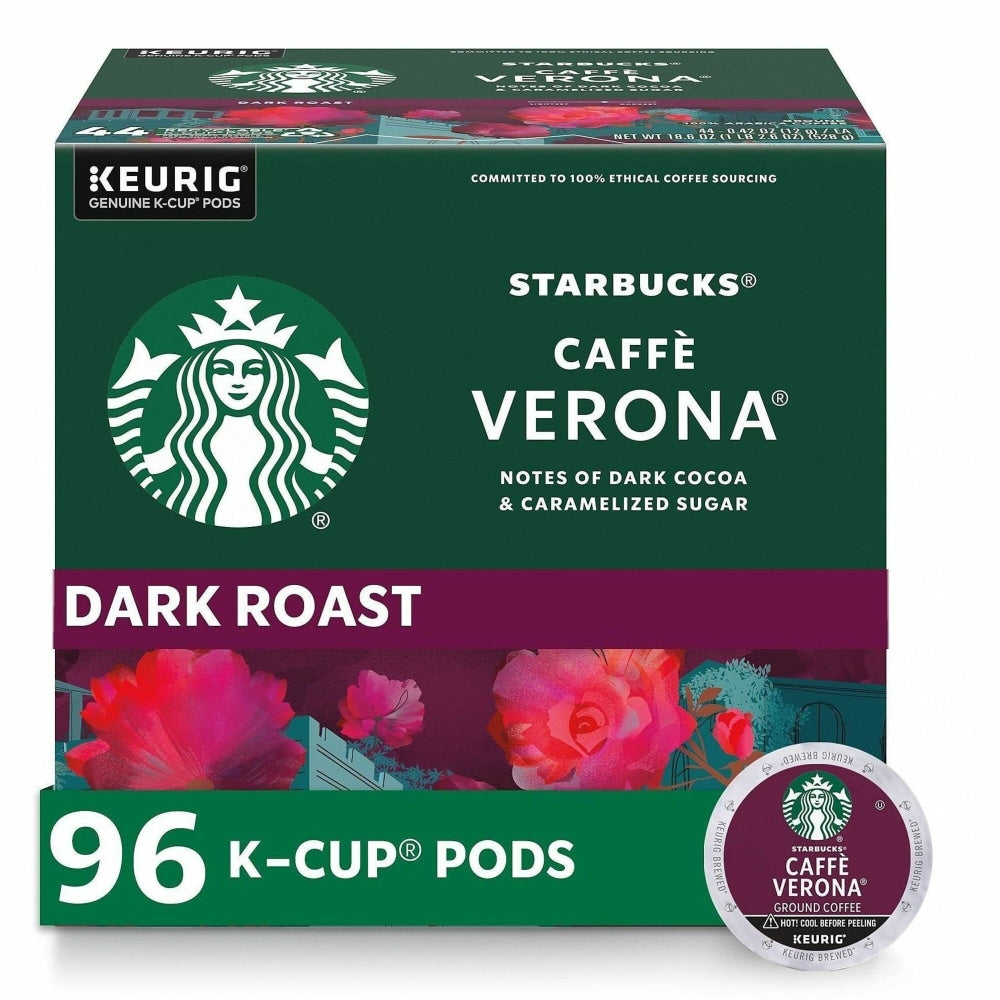 Starbucks K-Cup Caffe Verona Coffee - Compatible with Keurig Brewer - K-Cup - Caffe Verona - 24/Box - 4 / Carton