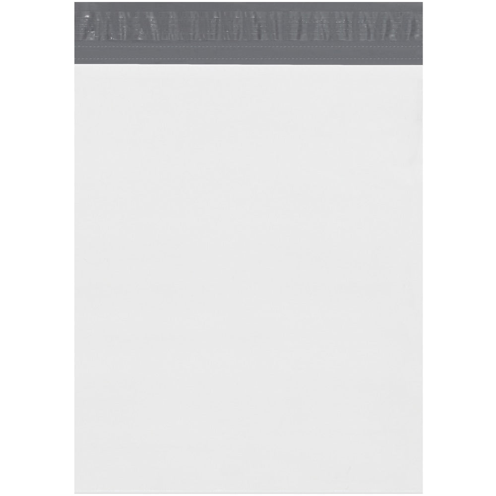 Partners Brand Expansion Poly Mailers, 13inH x 16inW x 4inD, White, Case Of 100