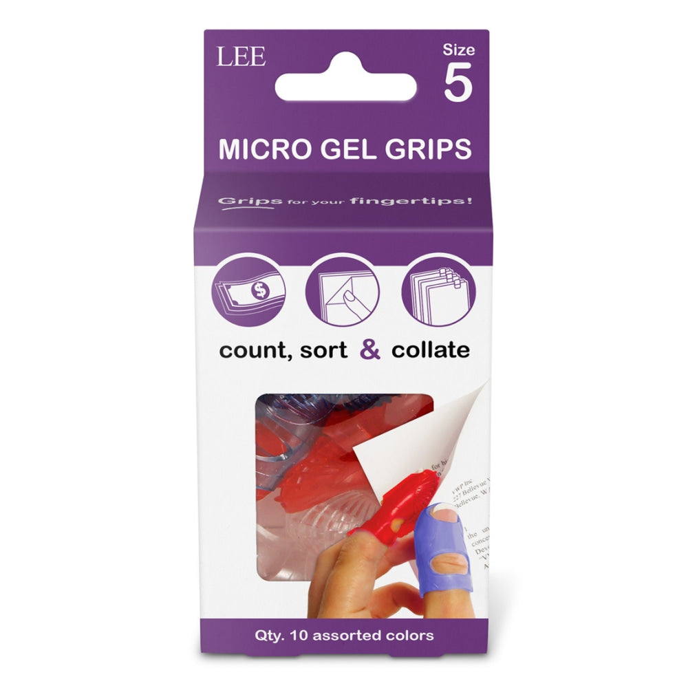 LEE Tippi Fingertip Grips, Assorted, #5, Pack Of 10