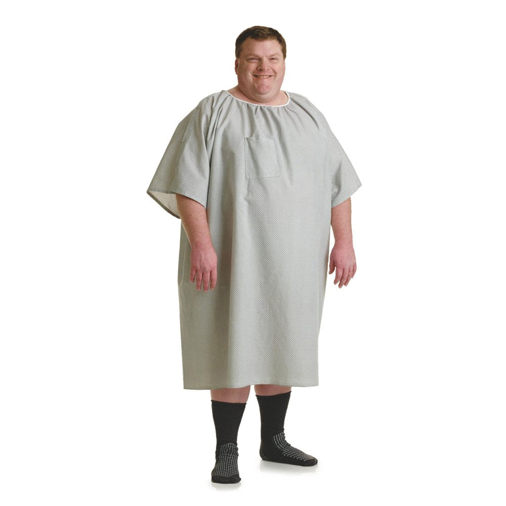 Medline Gray Collection IV Sleeve Gowns, 10X, Gray Basketweave, Pack Of 12