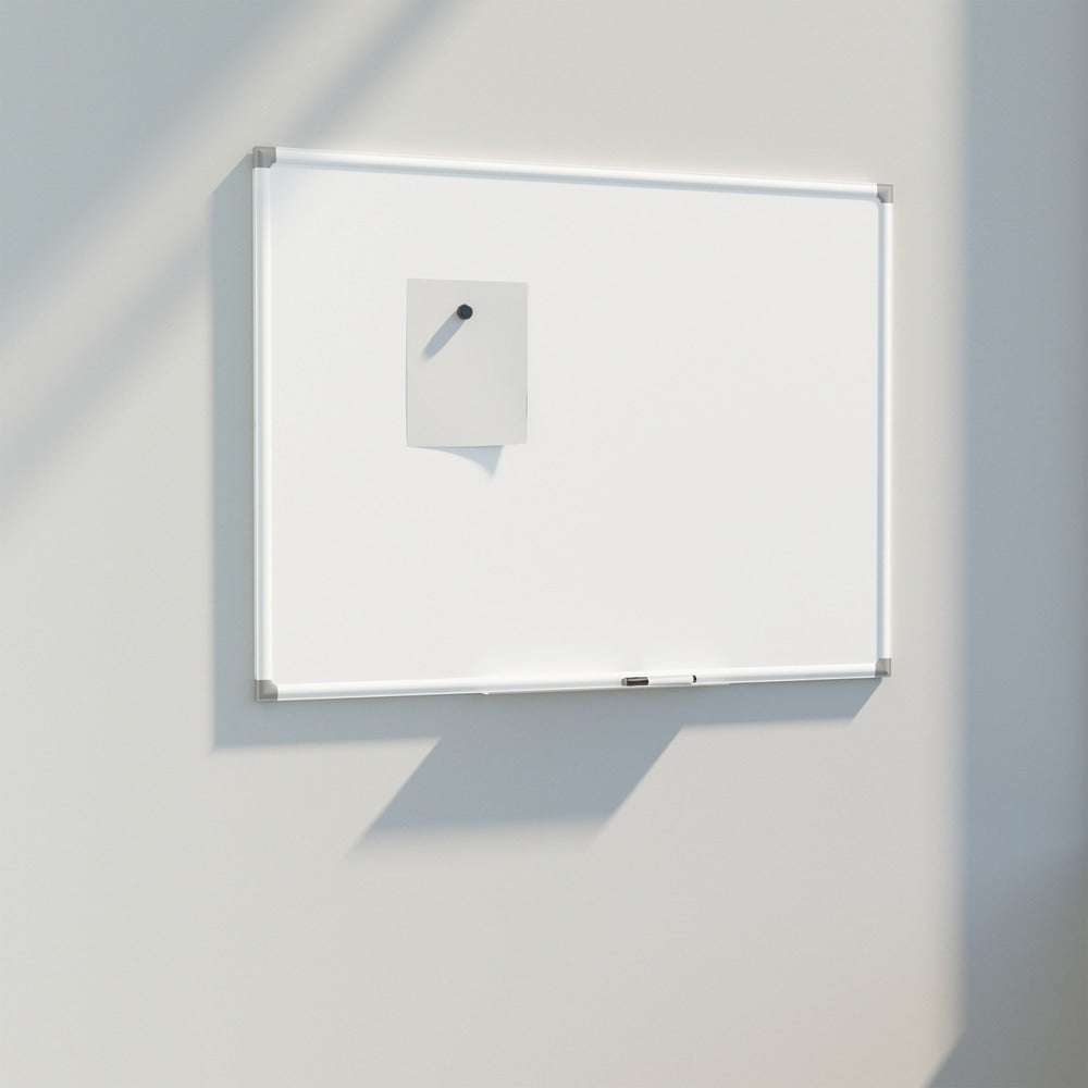 U Brands Magnetic Porcelain Steel Board, 48in X 36in, White Aluminum Frame, Actual Size 47in X 35in (4900U00-01)