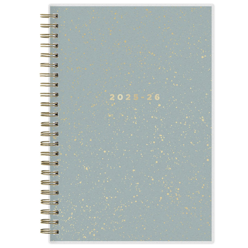2025-2026 Blue Sky Weekly/Monthly Academic Planner, 5in x 8in, Splatter Dot Jade Frosted, July 2025 To June 2026, 149044