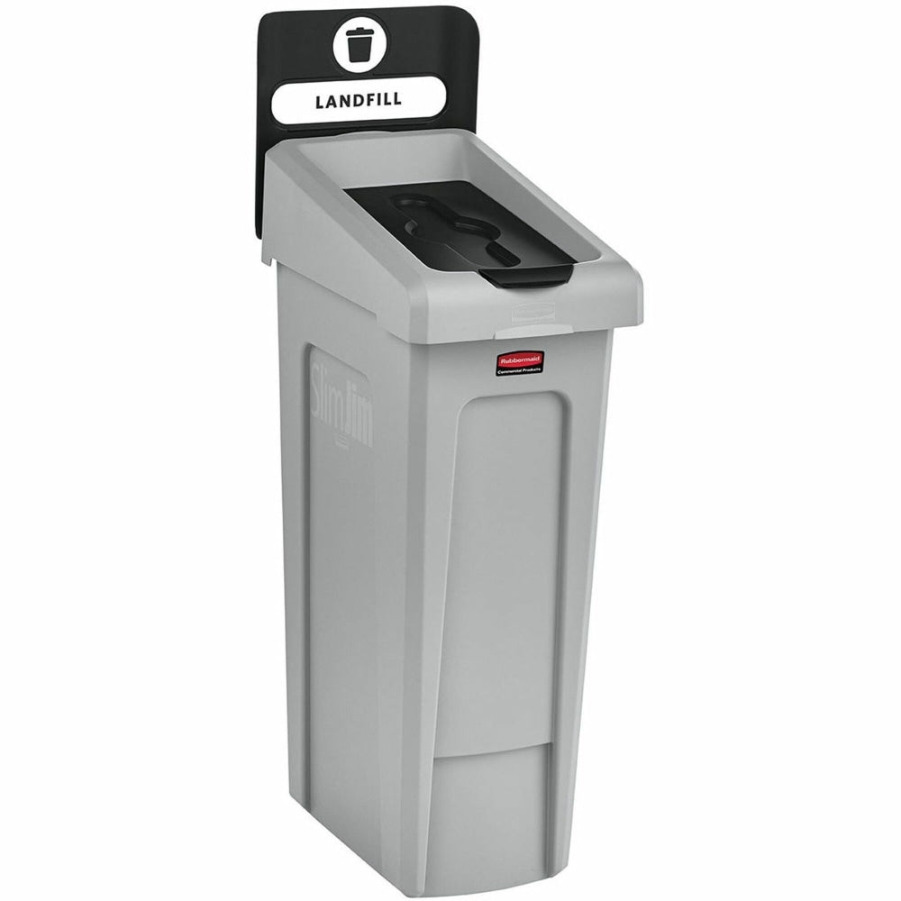 Rubbermaid Commercial Slim Jim Recycling Station 1-Stream Landfill, 23 Gal - 23 gal Capacity -  - 2185053