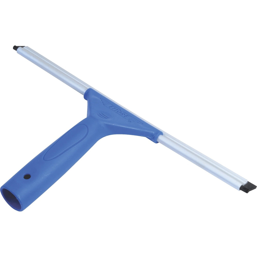 Ettore All-purpose Squeegee, Rubber Blade, Plastic Handle, 6.5inH x 10inW x 1.5inL, Lightweight, Streak-free, Blue, 1Each