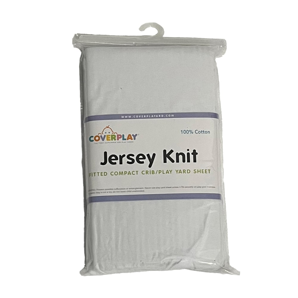 Coverplay Cotton Play Yard Sheets, 39in x 25in, White/Solid, Case Of 12 Sheets