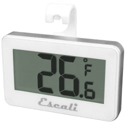 Escali Digital Refrigerator/Freezer Thermometer - 4 deg.F (-20 deg.C) to 122 deg.F (50 deg.C) - Large Display, Easy to Read, Compact, Temperature Guide -  - DHF1