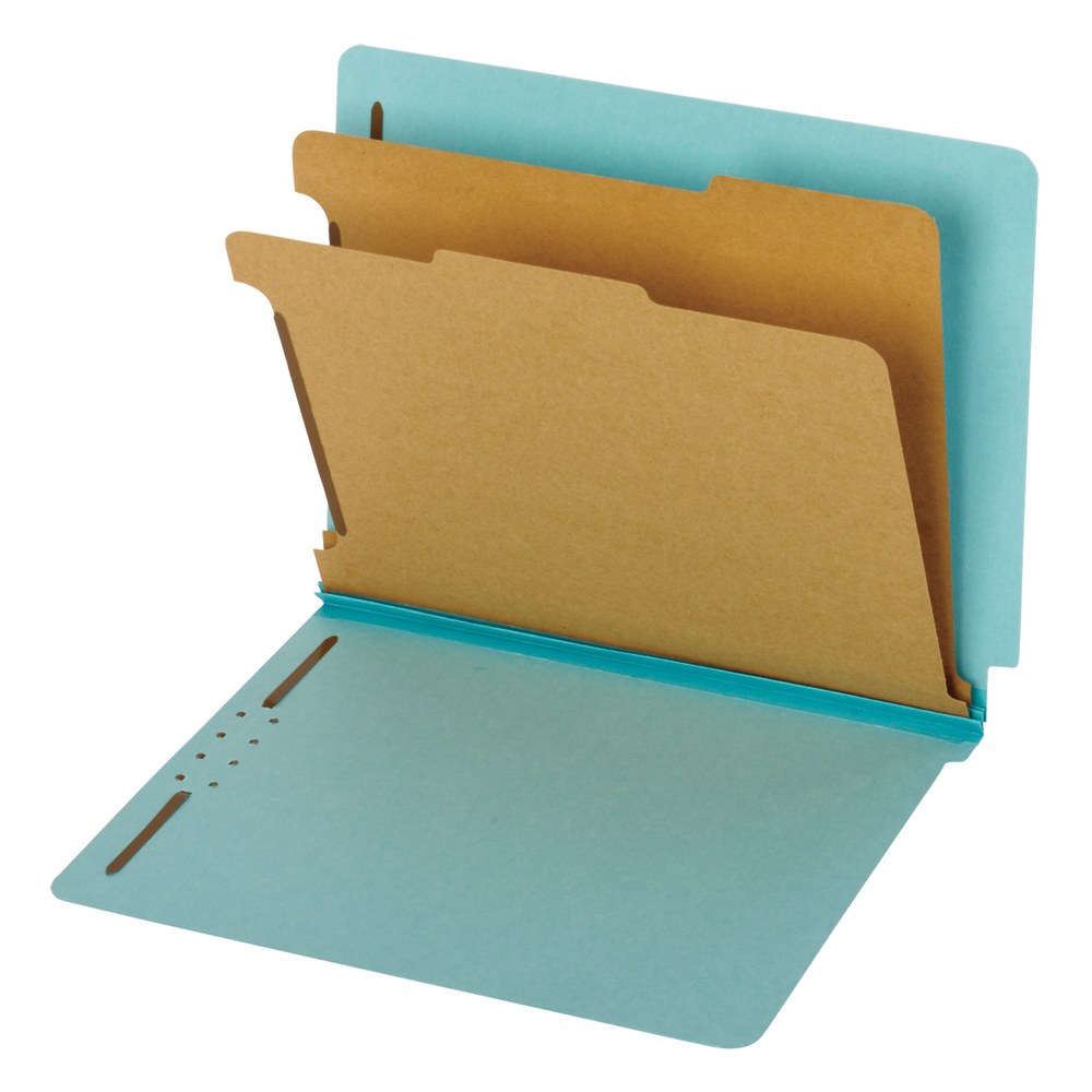Pendaflex End Tab Classification Folders, Letter Size, Blue, Box Of 10
