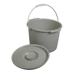 Medline Commode Buckets, Gray, Case Of 6