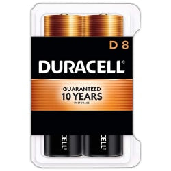 Duracell Coppertop D Alkaline Batteries, Pack of 8, MN13RT8Z