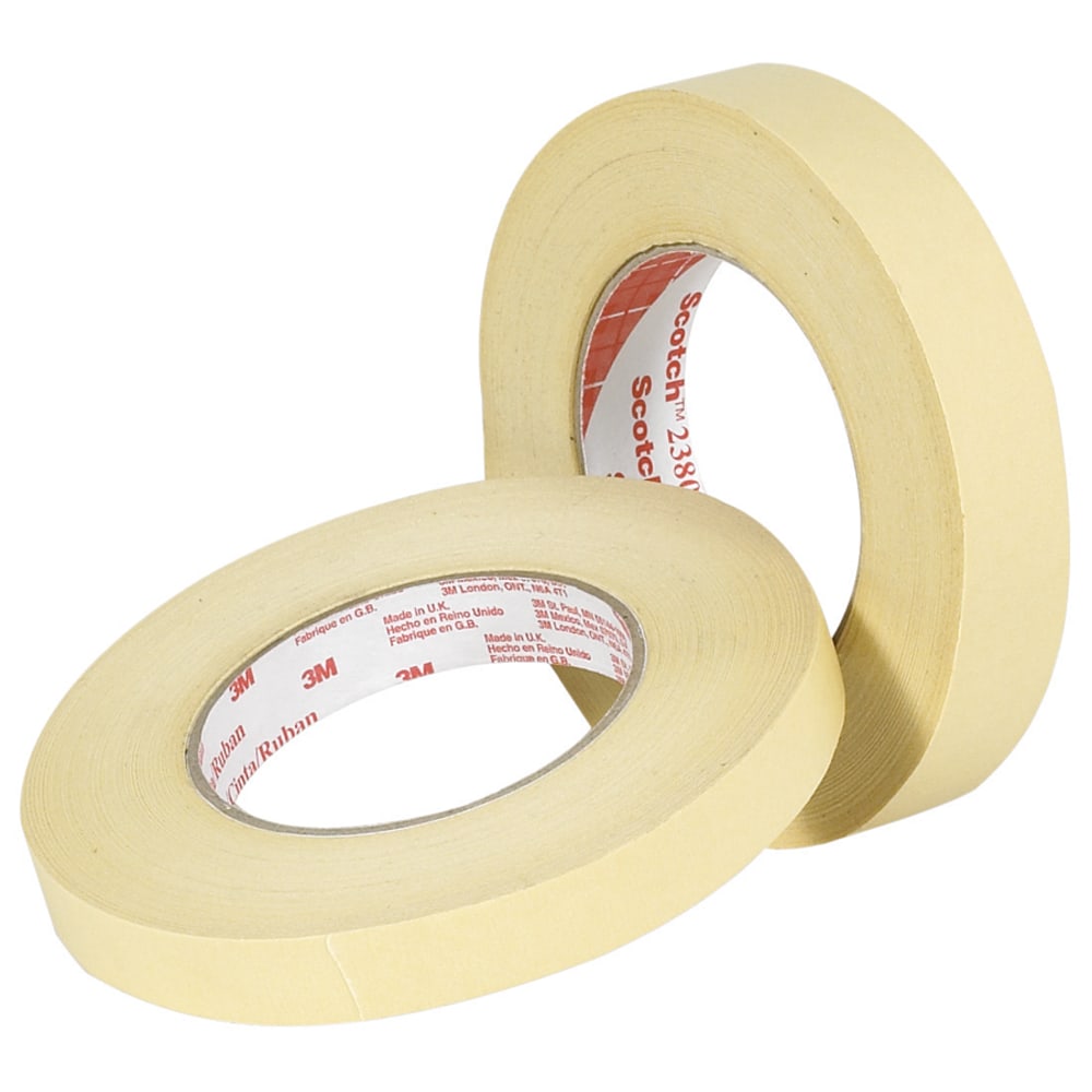 Scotch 2380 High Temperature Masking Tape, 1in x 60 Yd., Tan, Case Of 36