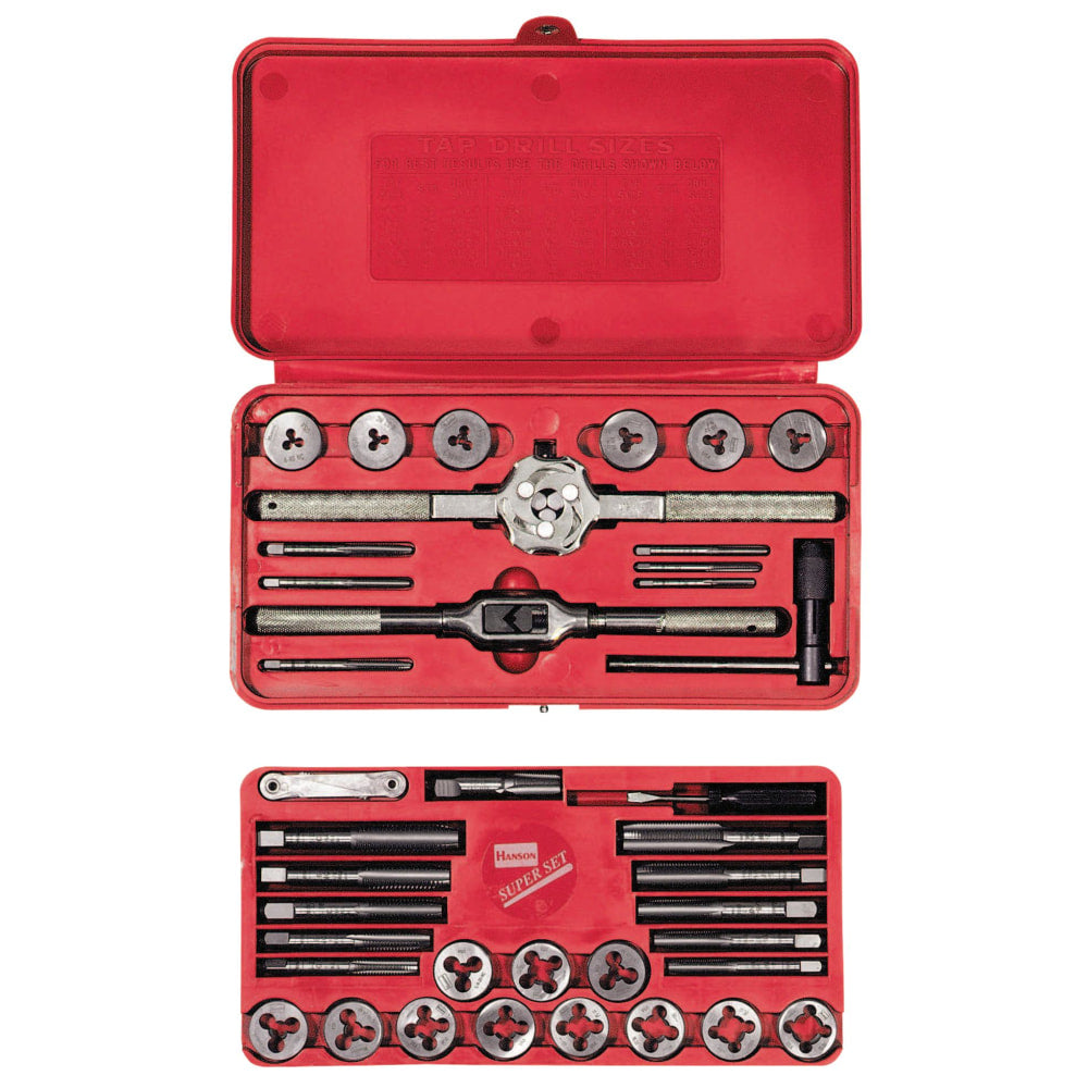 IRWIN Machine Screw/Fractional Tap and Solid Round Die Set, 39 Pieces