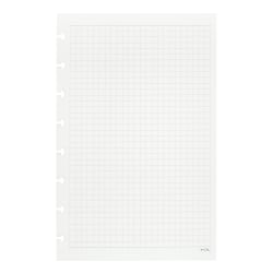 TUL Discbound Notebook Refill Pages, Junior Size, Graph Ruled, 50 Sheets, White