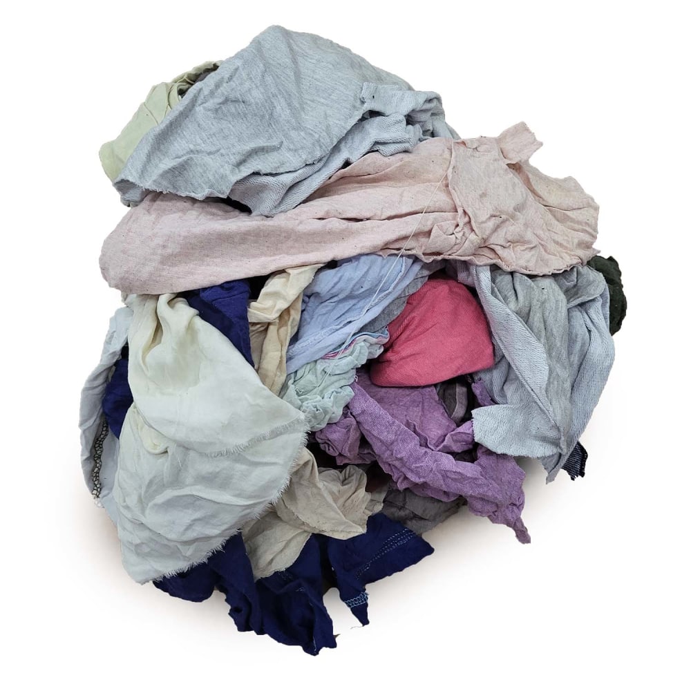 Pro-Clean Basics T-Shirt Rags, Assorted Sizes, Assorted Colors, 3-Lb Pack