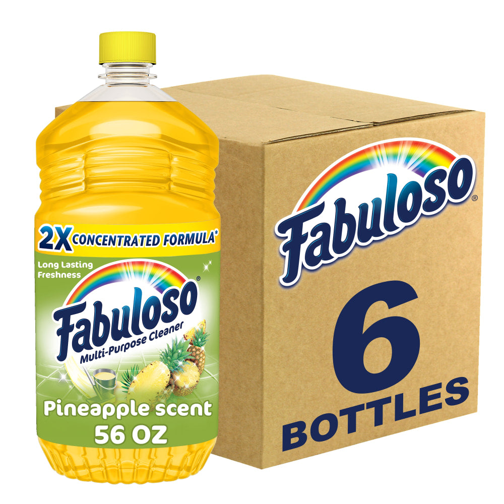 Fabuloso Multi-Purpose Cleaner, Pineapple Scent, 56 Oz, Case Of 6 Bottles