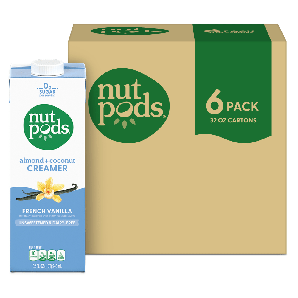 Nutpods French Vanilla Non-Dairy Creamer, 32 fl oz cartons, 6 pack