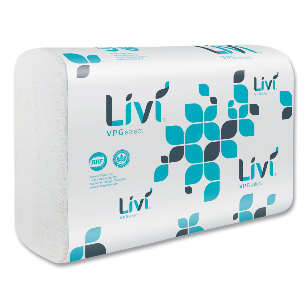 Livi VPG Select Multifold Towel, 1-Ply, 9.45 x 10.55, White, 220 Sheets/Pack, 10 Packs/Carton