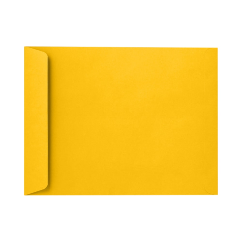 LUX Open-End 10in x 13in Envelopes, Peel & Press Closure, Sunflower Yellow, Pack Of 50