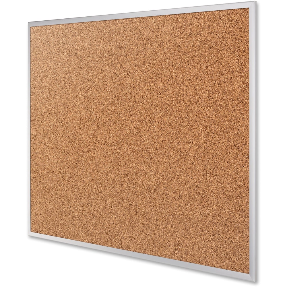 Quartet Classic Cork Bulletin Board, 48in x 72in, Aluminum Frame With Silver Finish