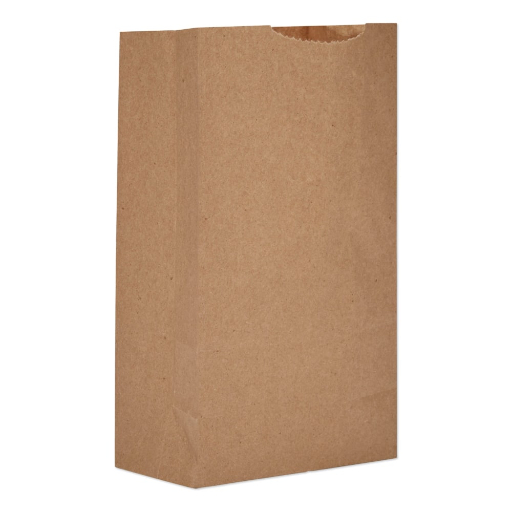 General Grocery Paper Bags, 8-9/16inH x 4-3/4inW x 3inD, Kraft Brown, Pack Of 500 Bags
