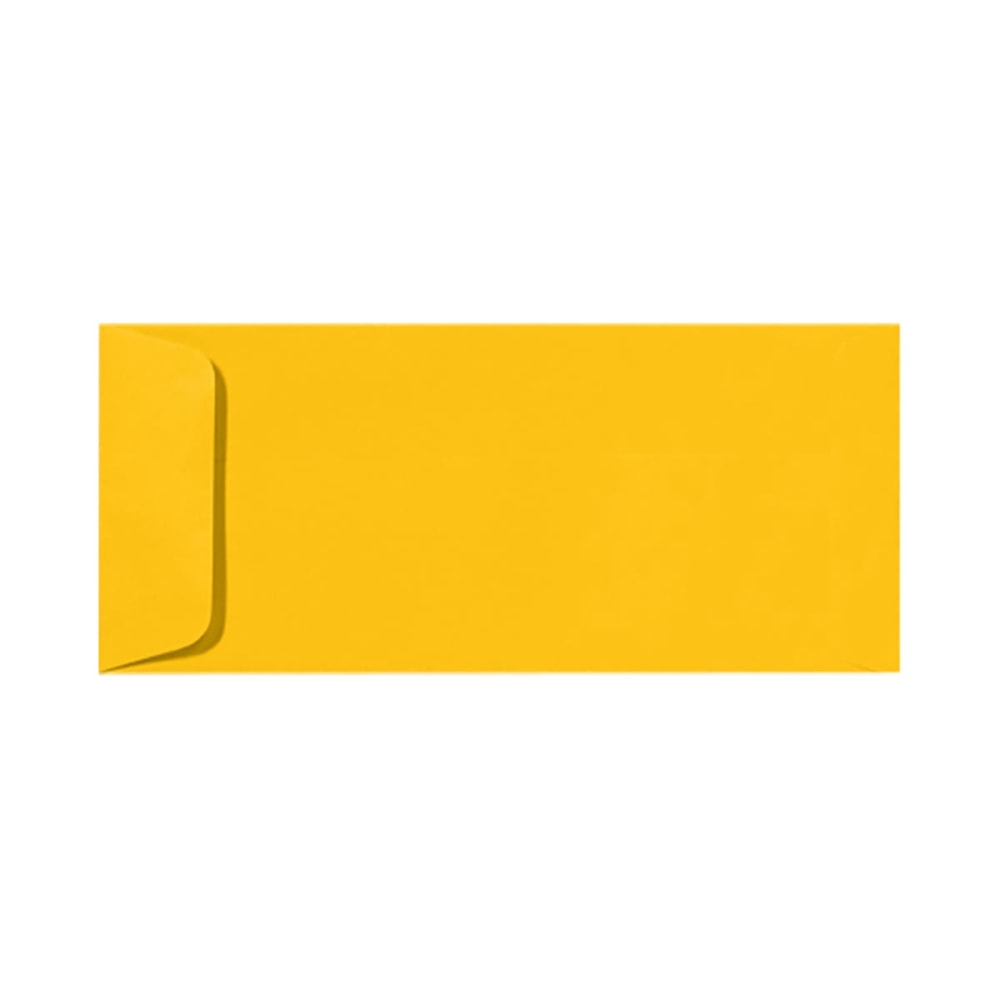 LUX Open-End Envelopes, #10, Peel & Press Closure, Sunflower Yellow, Pack Of 250