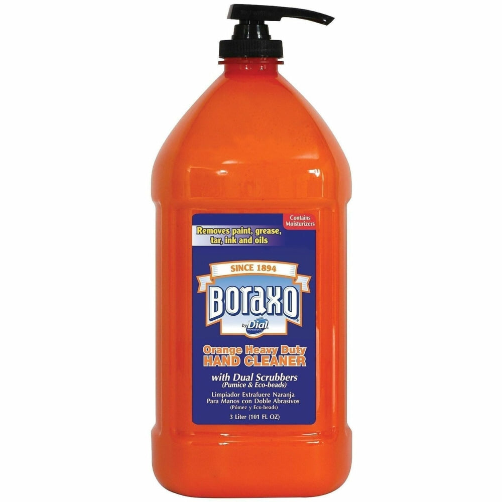 Dial Boraxo Orange Heavy Duty Hand Cleaner - 101.4 fl oz (3 L) - Pump Bottle Dispenser