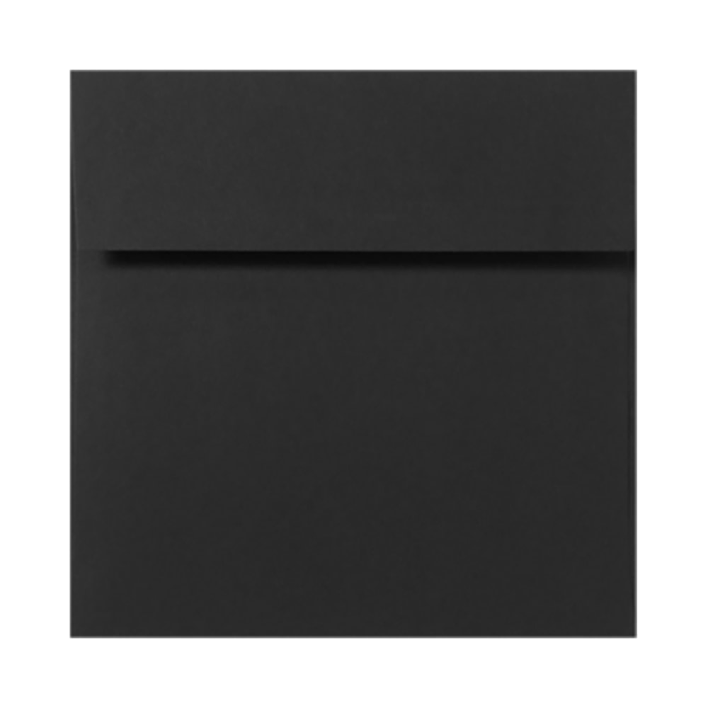 LUX Square Envelopes, 5 1/2in x 5 1/2in, Peel & Press Closure, Midnight Black, Pack Of 50